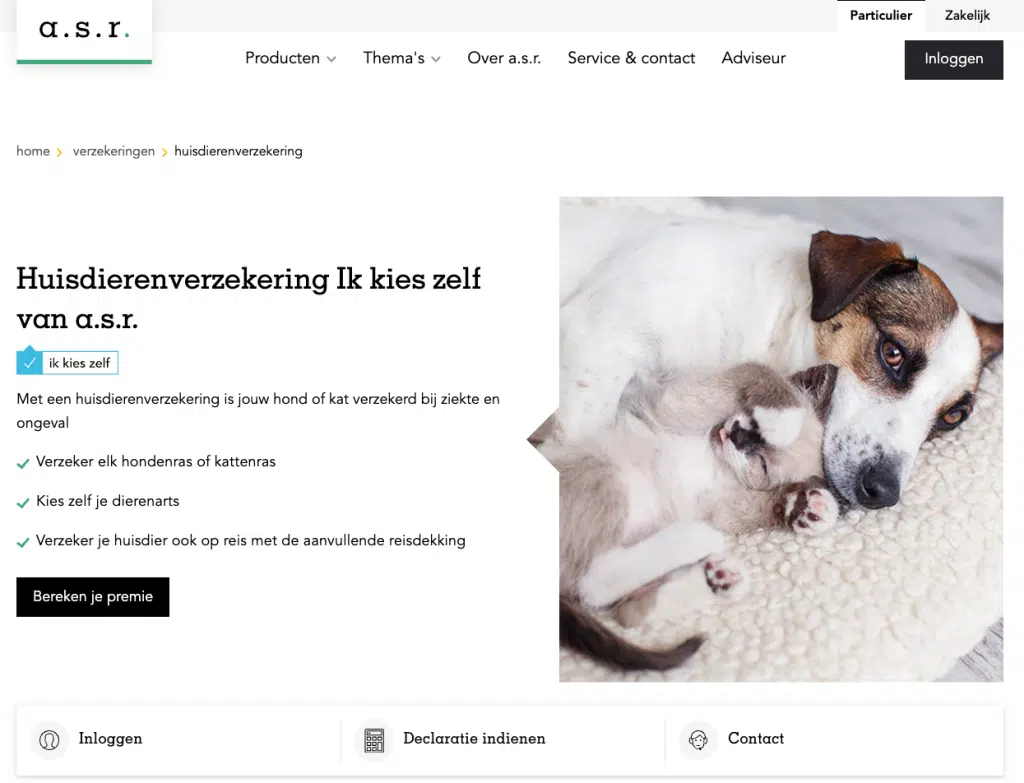 a.s.r huisdierenverzekering
